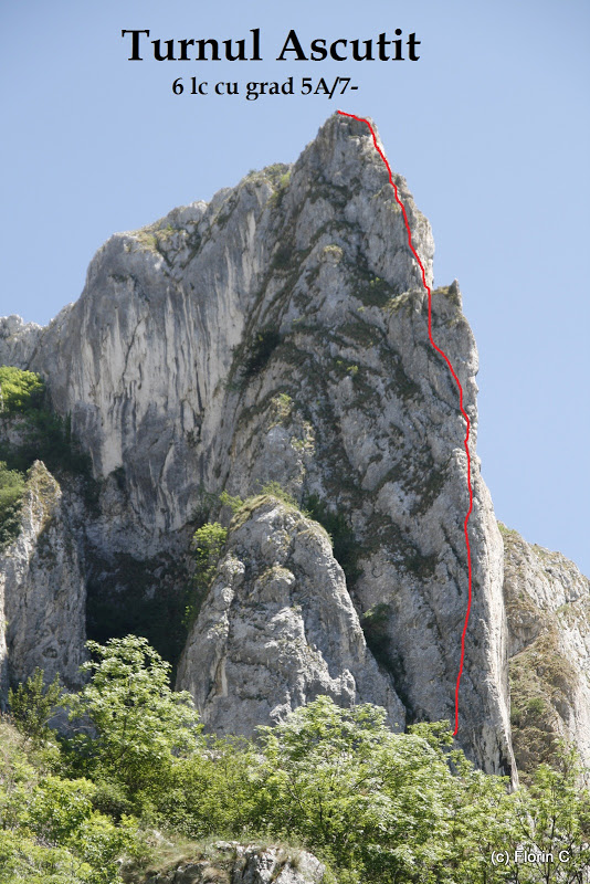 Traseul Turnul Ascuțit, Cheile Turzii. Sursă: www.silvique.ro