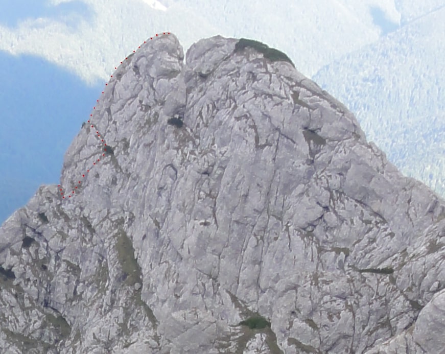Estimare a traseului dupa descrierea din Buletinul Alpin