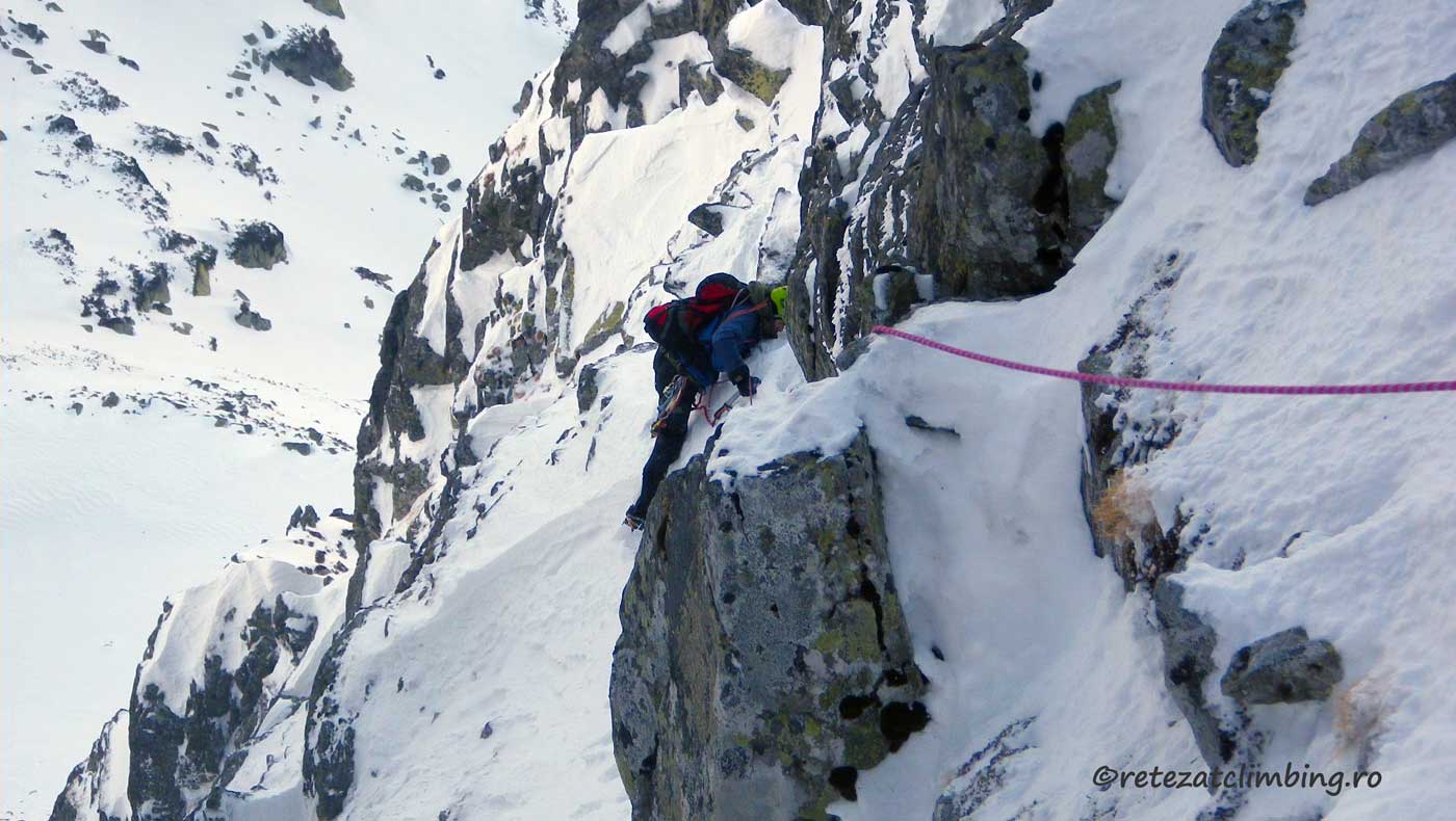 Finalul traverseului. Sursă foto: retezatclimbing.ro